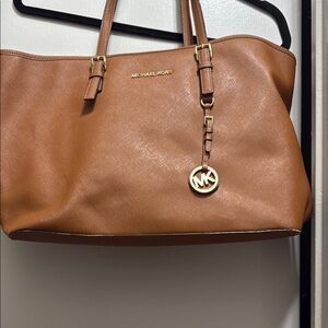 Michael Kors Tan Leather Tote Bag Large